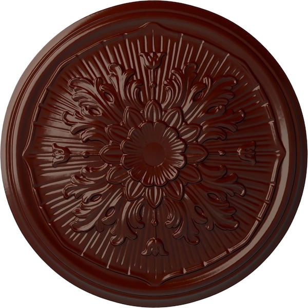 Ekena Millwork Luton Ceiling Medallion (Fits Canopies up to 1 1/8"), 15 3/4"OD x 5/8"P, Brushed Mahogany CM16LUBMF - main